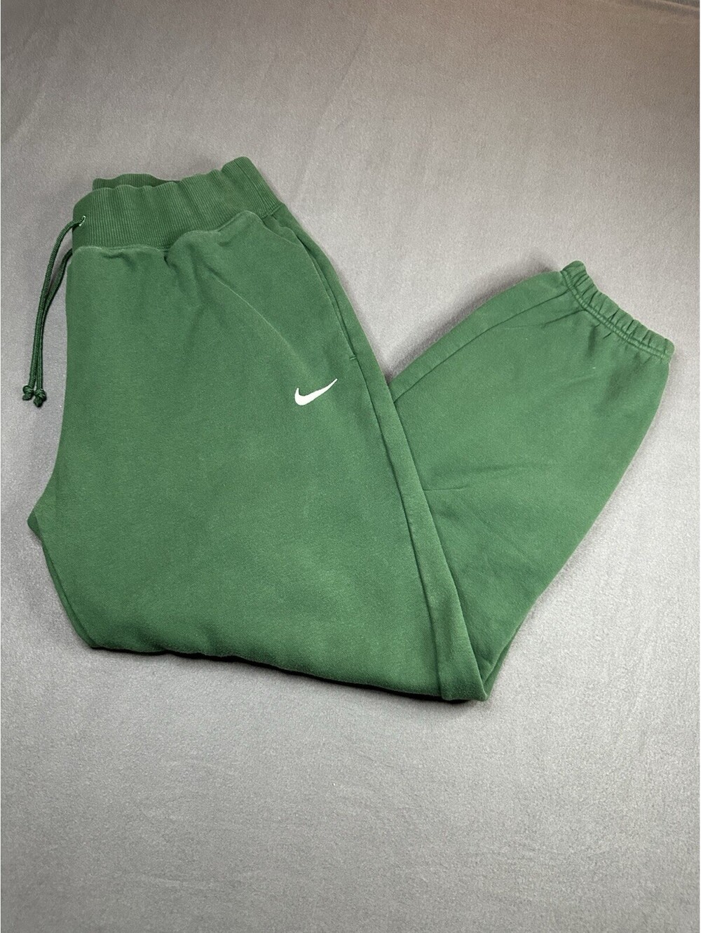 Vintage Nike Swoosh Green Cotton Baggy Trackpants Y2K Size mens Size M Athletic